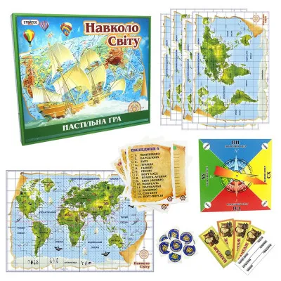 Настільна гра Strateg "Навколо світу" (укр) (724)