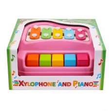 Игрушка ТехноК «Ксилофон – фортепиано» розовый арт 7907