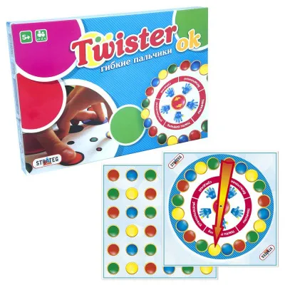 Настільна гра Strateg "Твістер Ок: гнучкі пальчики" (рус) (91) Настільна гра Strateg "Твістер Ок: гнучкі пальчики" (рус) (91)