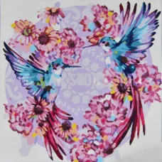 Картина по номерам Strateg   Калибри в цветах размером 50х50 см (AA009)