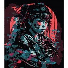 Картина за номерами Strateg Елегантність і сила на чорному фоні розміром 40х50 см (AH1124)