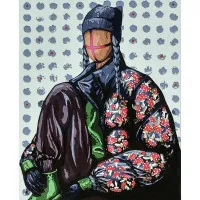 Картина за номерами Strateg ПРЕМІУМ Надійна на чорному фоні з лаком розміром 40х50 см (AH1139)