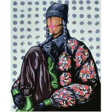 Картина по номерам Strateg ПРЕМИУМ Надежная на черном фоне с лаком размером 40х50 см (AH1139)