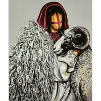 Картина за номерами Strateg ПРЕМІУМ Гірська кров на чорному фоні з лаком розміром 40х50 см (AH1149)