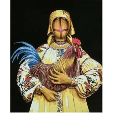 Картина по номерам Strateg ПРЕМИУМ Утренняя на черном фоне с лаком размером 40х50 см (AH1150)