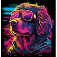 Картина по номерам Strateg ПРЕМИУМ Кокер-спаниель на черном фоне размером 40х40 см (AV4040-12)