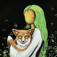 Картина по номерам Strateg ПРЕМИУМ Кроткая на черном фоне с лаком размером 40х40 см (AV4040-87)