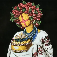 Картина по номерам Strateg ПРЕМИУМ Гостиная на черном фоне с лаком размером 40х40 см (AV4040-88)