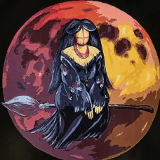 Картина по номерам Strateg ПРЕМИУМ Выбрана на черном фоне с лаком размером 40х40 см (AV4040-92)