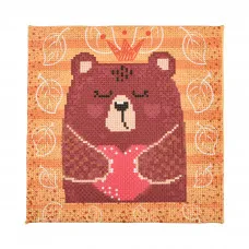 Набор для творчества вышивка крестиком Медвежонок Strateg размером 20х20 см (AX-206)