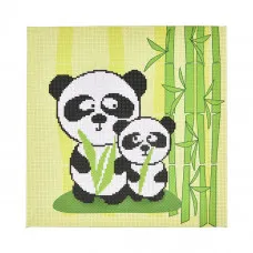 Набор для творчества вышивка крестиком Две пандочки Strateg размером 30х30 см (AX-308)