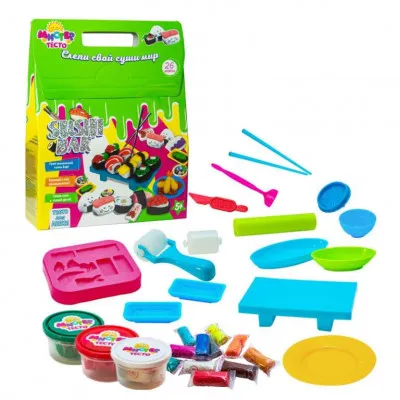 Набір для дитячої творчості Strateg "Містер тісто: Sushi bar" (26 елем) (71207) Набір для дитячої творчості Strateg "Містер тісто: Sushi bar" (26 елем) (71207)