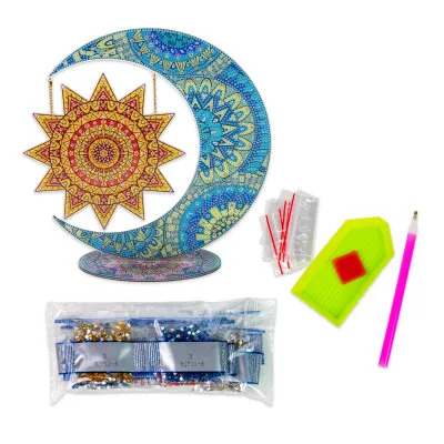 Алмазна мозаїка Strateg ПРЕМІУМ Місяць та Сонце на підставці розміром 30х30 см (BJP11) Алмазна мозаїка Strateg ПРЕМІУМ Місяць та Сонце на підставці розміром 30х30 см (BJP11)