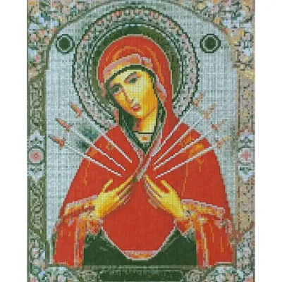 Алмазна мозаїка Strateg ПРЕМІУМ ІконаСемистрільна розміром 40х50 см (D0029)