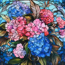 Алмазна мозаїка Strateg ПРЕМІУМ Квіткова палітра розміром 30х30 см не повна викладка (DEEX16292)