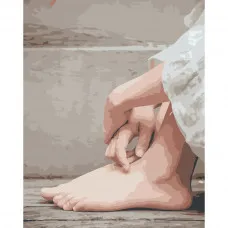 Картина по номерами Strateg ПРЕМИУМ Нежные ножки размером 40х50 см (DY114)