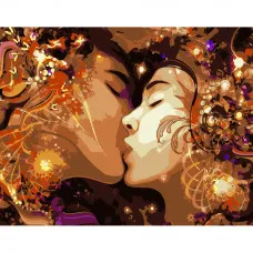 Картина по номерами Strateg ПРЕМИУМ Яркие чувства размером 40х50 см (DY213)