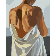 Картина за номерами Strateg ПРЕМІУМ Після ванни розміром 40х50 см (DY329)