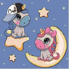 Картина за номерами Нічна прогулянка 30х30 см ES008