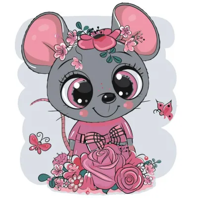 Картина за номерами "Ведмежа з серцем" 30х30 см ES101