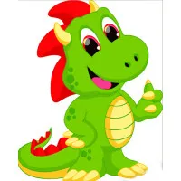 Картина за номерами Strateg ПРЕМІУМ Зелений дракончик розміром 30х30 см (ES119)