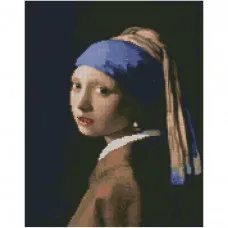 Алмазна мозаїка Дівчина з перловим сережкою 40х50 см FA0019