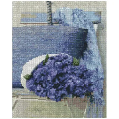 Алмазна мозаїка Фіолетовий букет 40х50 см FA0044