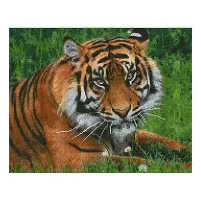 Алмазная мозаика Суровый тигр 40х50 см FA10474