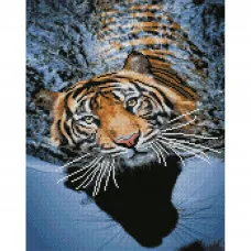 Алмазна мозаїка Тигр на відпочинку 40х50 см FA20143