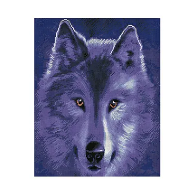 Алмазная мозаика Волчица в лунном сиянии 40х50 см FA20174