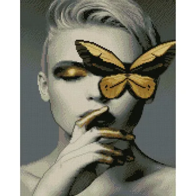 Алмазна мозаїка Леді Батерфляй 40х50 см FA20181 Алмазна мозаїка Леді Батерфляй 40х50 см FA20181