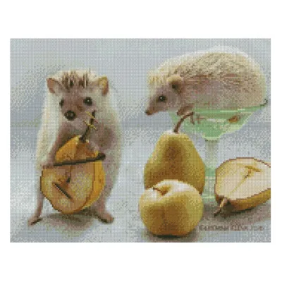 Алмазна мозаїка Їжачки з фруктами 40х50 см FA40830 Алмазна мозаїка Їжачки з фруктами 40х50 см FA40830