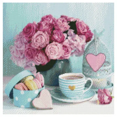 Алмазная мозаика Чай с любовью 50х50 см GA0010 Алмазная мозаика Чай с любовью 50х50 см GA0010