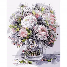 Картина по номерами Strateg ПРЕМИУМ Весенний букет размером 40х50 см (GS064)