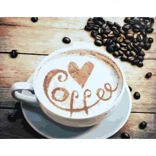 Картина за номерами Strateg ПРЕМІУМ Coffee розміром 40х50 см (GS100)