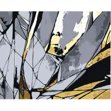 Картина за номерами Strateg ПРЕМІУМ Розбите скло з лаком розміром 40х50 см (GS1087)