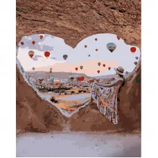Картина по номерам Strateg ПРЕМИУМ Сердце Каппадокии размером 40х50 см (GS1279)