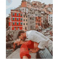 Картина за номерами Strateg ПРЕМІУМ Пристрастне кохання розміром 40х50 см (GS1298)