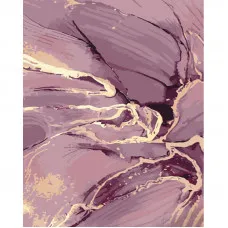 Картина за номерами Strateg ПРЕМІУМ Рожевий мармур з лаком та з рівнем розміром 40х50 см (GS1445)