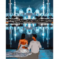 Картина за номерами Strateg ПРЕМІУМ Побачення в Абу-Дабі розміром 40х50 см (GS214)