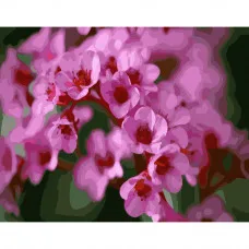 Картина по номерами Strateg ПРЕМИУМ Розовые цветы сакуры размером 40х50 см (GS238)