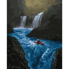Картина по номерами Strateg ПРЕМИУМ Купание в горной реке размером 40х50 см (GS290)