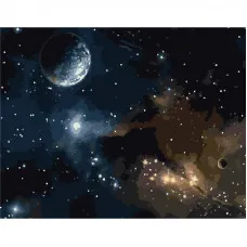 Картина по номерам Strateg ПРЕМИУМ Захватывающая галактика размером 40х50 см (GS360)