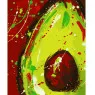 Картина за номерами Strateg ПРЕМІУМ Арт-авокадо розміром 40х50 см (GS580)