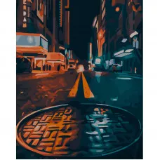 Картина за номерами Strateg ПРЕМІУМ Вулиці Нью-Йорку розміром 40х50 см (GS806)