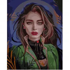 Картина за номерами Strateg ПРЕМІУМ Фантастична героїня розміром 40х50 см (GS831)