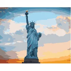 Картина по номерам Strateg ПРЕМИУМ Statue of Liberty в Нью-Йорке размером 40х50 см (GS832)