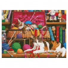 Алмазна мозаїка Розваги в нитках 50х60 см HA0001