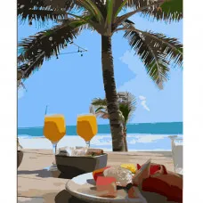 Картина по номерам Strateg ПРЕМИУМ Отпуск на Бали размером 40х50 см (HH010)