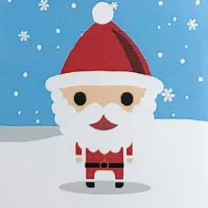 Картина по номерам Strateg  Дед Мороз размером 20х20 см (HH5122)